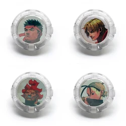 6pcs/lot Replaced OBSF-30 Push Buttons Clear Buttons Street Fighter Characters Buttons for Arcade Jamma Mame Game Parts
