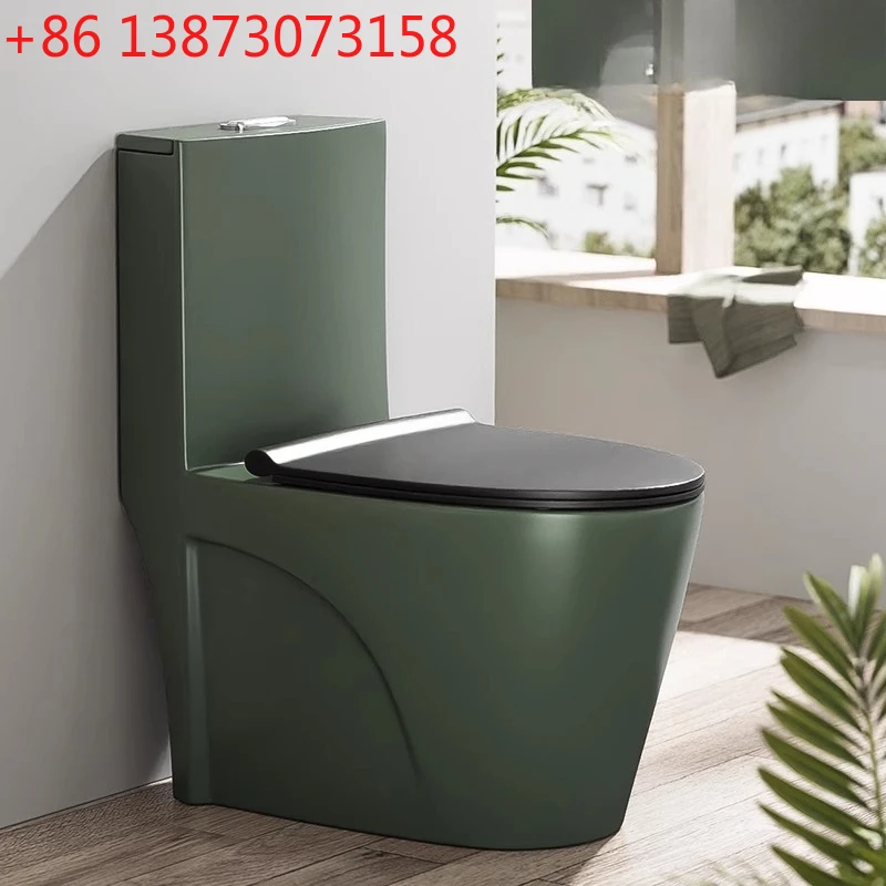 

Mengtuo big pipe green toilet creative household one-piece personalized color toilet siphon silent toilet