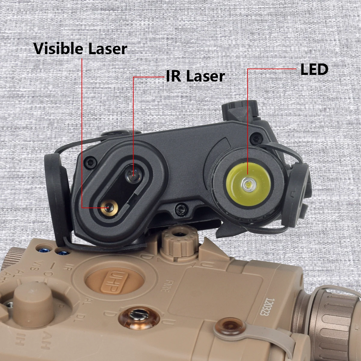 Tactical PEQ 15 Airsoft Red Green Blue Powerful Laser Dot IR Indicator SureFire M600 M600C Flashlight Dual Control Switch