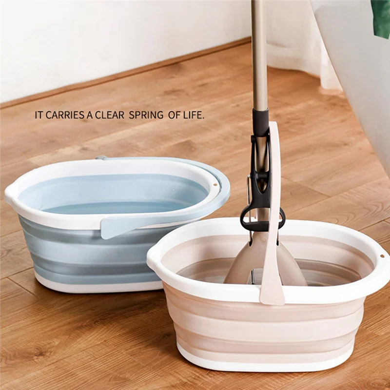 

A96Q-1Pcs Pink Foldable Water Bucket, Outdoor Cleaning Plastic Bucket, Clothing Storage Bucket, Debris Sorting Accessories