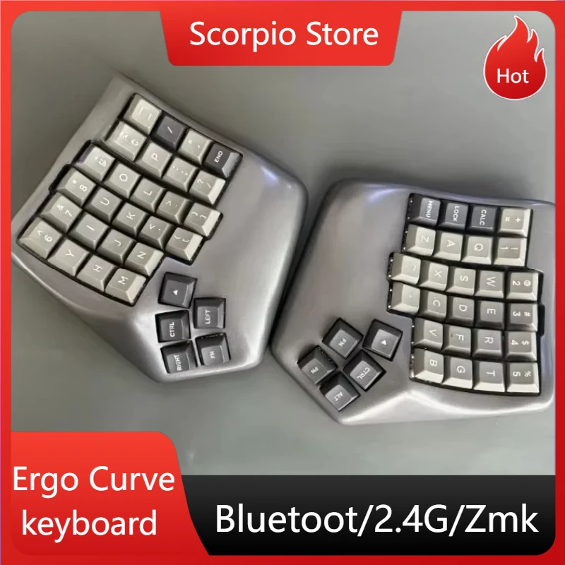 DIY Split Curve Mechanical Keyboard Custom Dual Mode Bluetooth Split Ergo Keyboards Kit 3DPrint Wireless Zmk Horn Sofle Keyboard