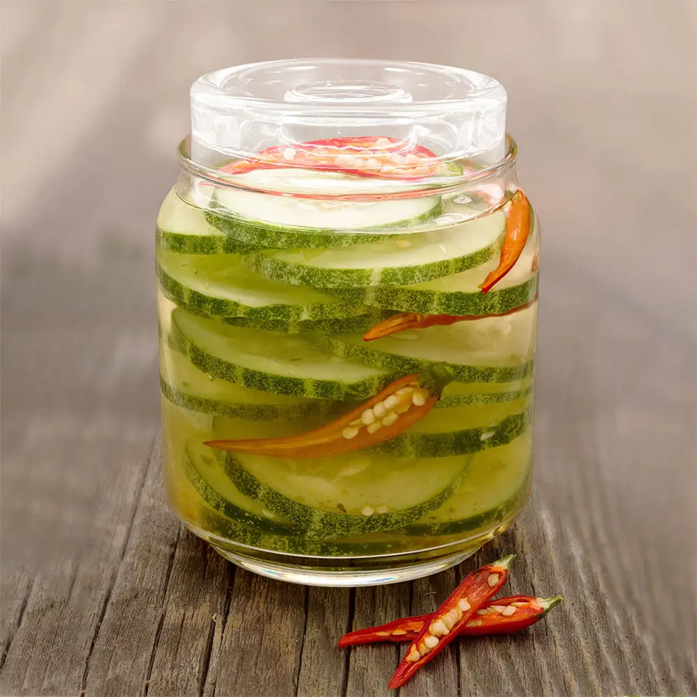 2Pcs Wide Mouth Fermenting Glass Weights Mason Jar Weights Stable Pressure Canning Supplies for Pickle Fermentation Food Storage - view 4