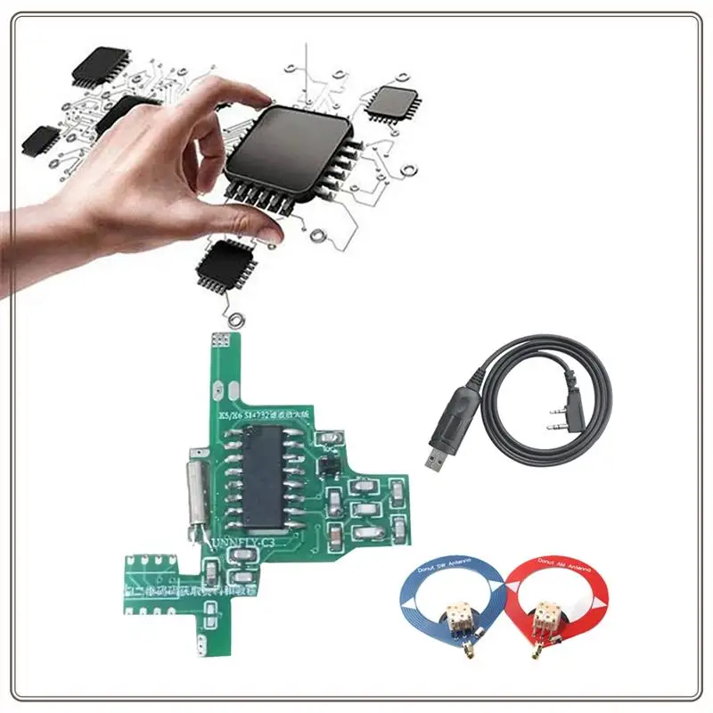 Reliable-For Quansheng UVK5/UVK6 SI4732 Intercom Modification Module Filter Amplified Version+Donut SW/AM Antenna+USB Cable,For