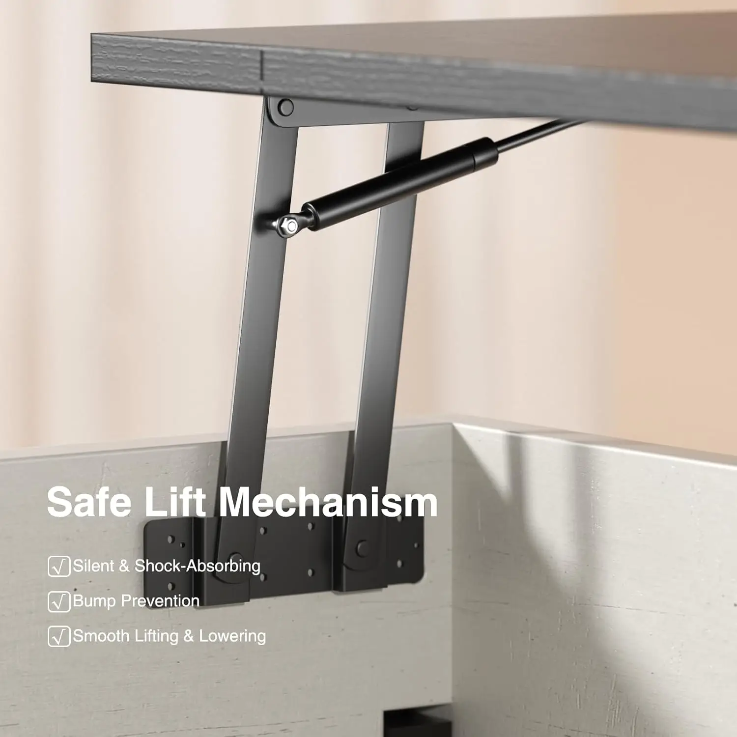 طاولة قهوة قابلة للرفع مقاس 31.5 بوصة مع مساحة تخزين، وطاولات قهوة مربعة للمزرعة لغرفة المعيشة، وطاولة مركزية مع محطة شحن و