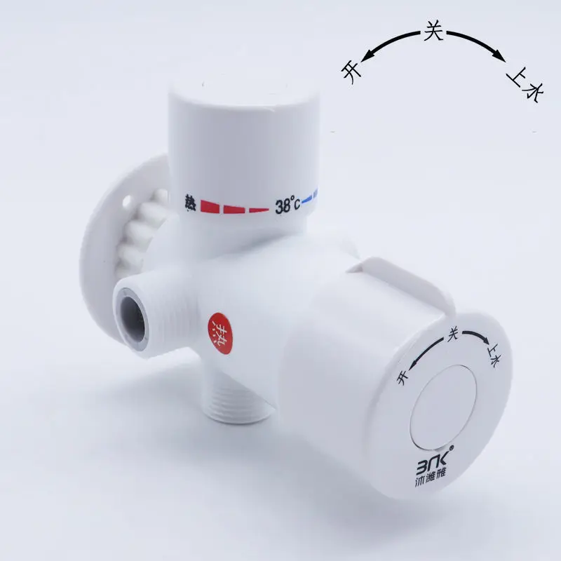 Badkamerkraan, kunststof thermostatische mengkraan, statische waterleiding, thermostatische kraan, waterstemperatuurregeling, bidetdouche.
