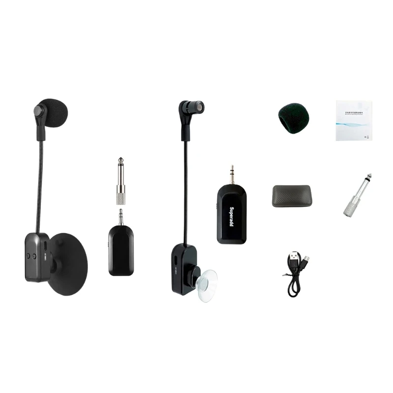 G6DE 2.4G Wireless Instrument Microphone Receiver Rechargeable Transmitter and Receiver for Guitar Violin Cello Accordion