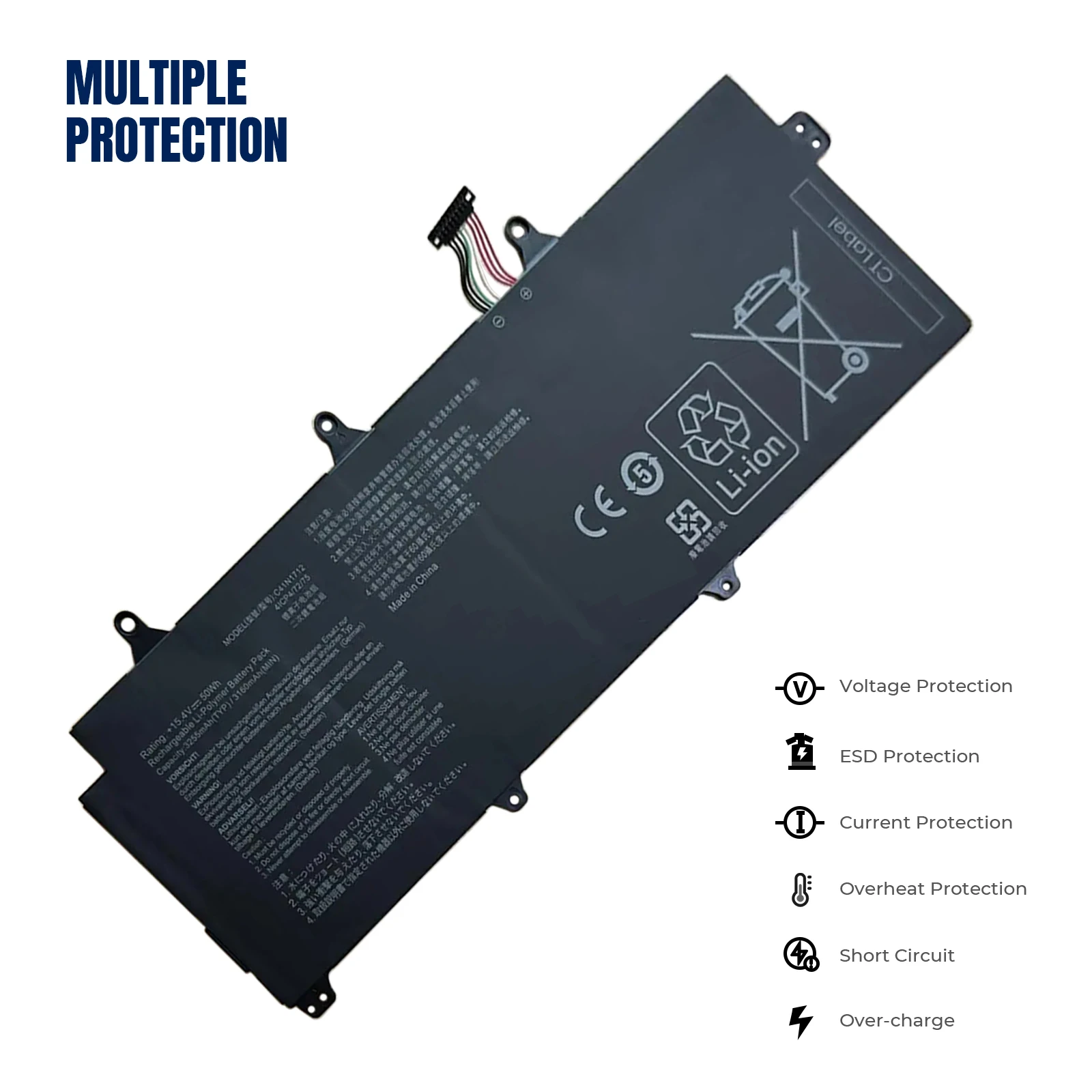 YOOFAN C41N1712 Laptop Battery For ASUS GX501 GX501Vl GX501GI GX501G GX501GM GX501GS GX501VSK GX501VS-XS710B200-02380100