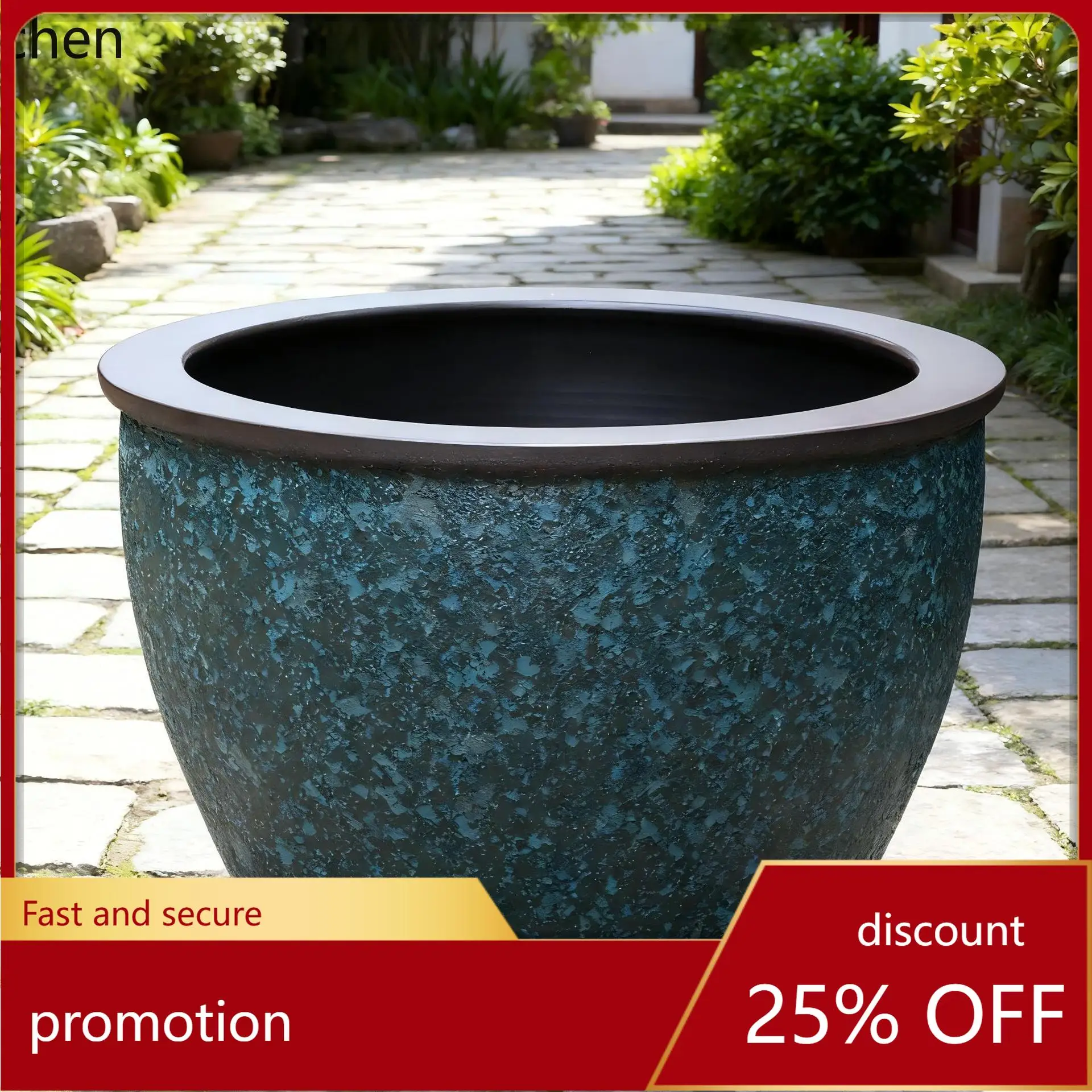 

YFY jingdezhen ceramic fish tank lotus large tank bowl lotus basin water lily tank hotel courtyard for home landscaping