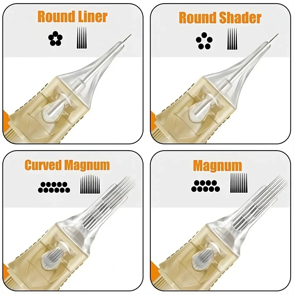 20 stücke PEPAX Tattoo Patrone Nadeln RL RS CM MG Einweg Sterilisierte Tattoo Permanent Make-Up Patrone Maschine Stift Nadel – Detail 2