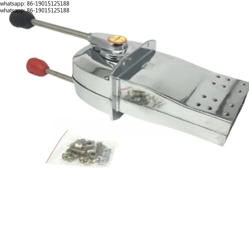 Gear throttling pipeline cooler, outboard gear rod, marine use