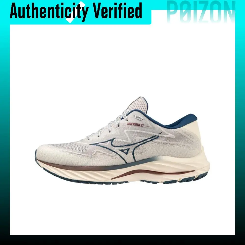 Mizuno Wave Rider 27 Running Shoes Men's Low-top Ivory J1GC237505