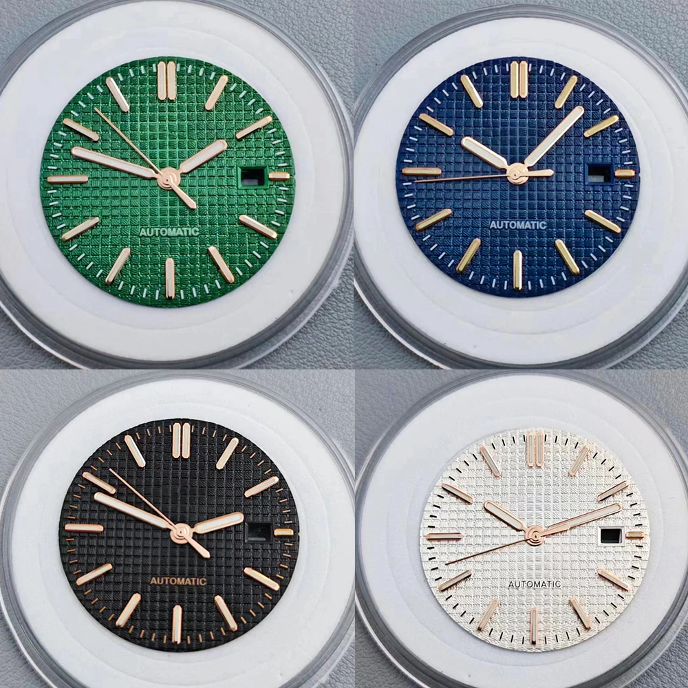 

31.8mm NH35 Dial Calendar Green Luminous Replacements Mod Watch Face Parts For Royal Oak NH35 NH36 Automatic Movement