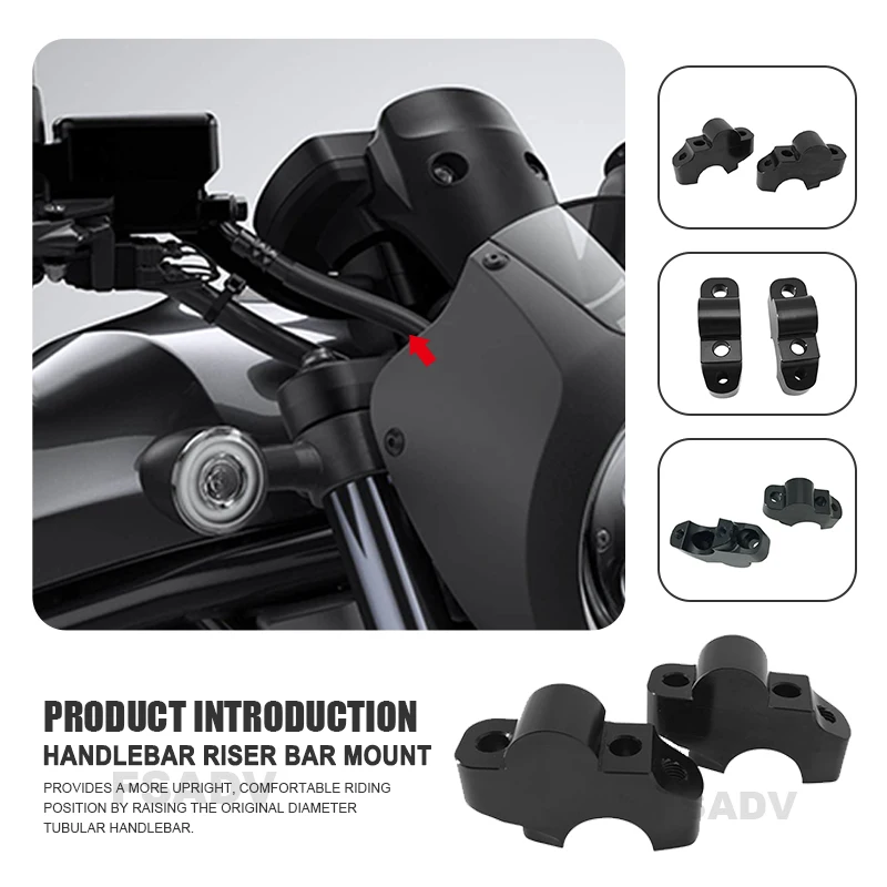 Motorcycle Accessories Handlebar Heightening Riser Bar Clamp Mount For Honda CMX500 CMX1100 Rebel500 CMX300 CMX 300 500 1100