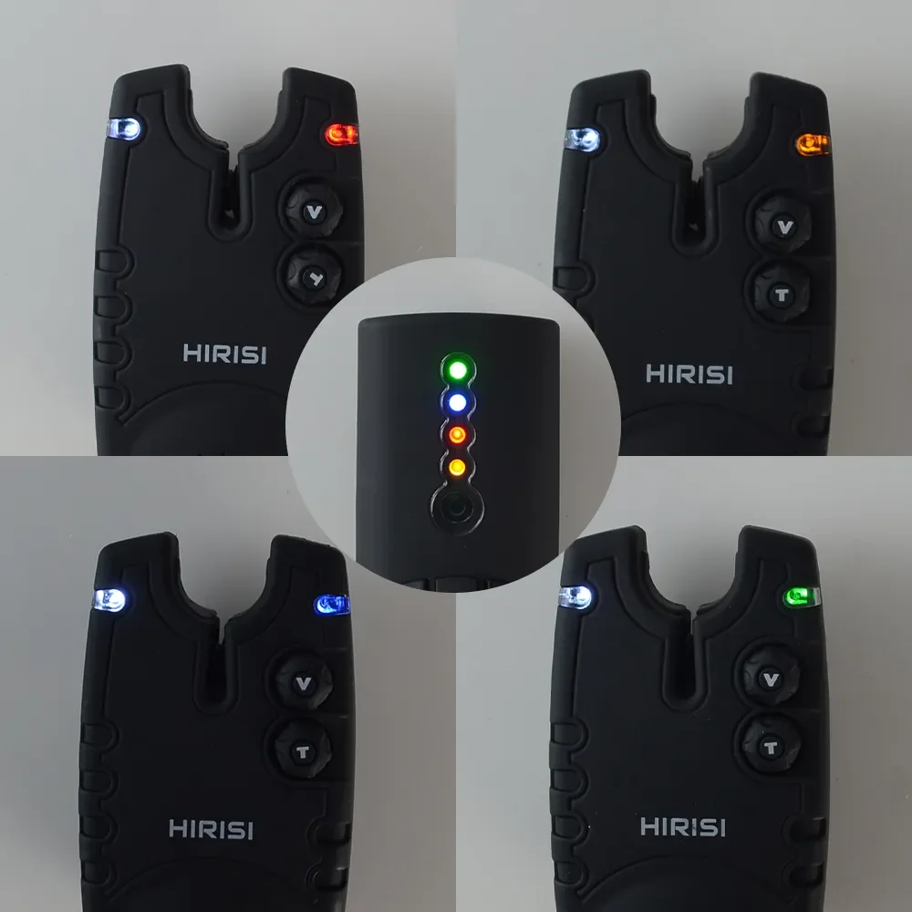 Hirisi Wireless Carp Fishing Alarm Set 1+4 Waterproof Fishing Alarm Indicator SQ-4 Bite Indicator