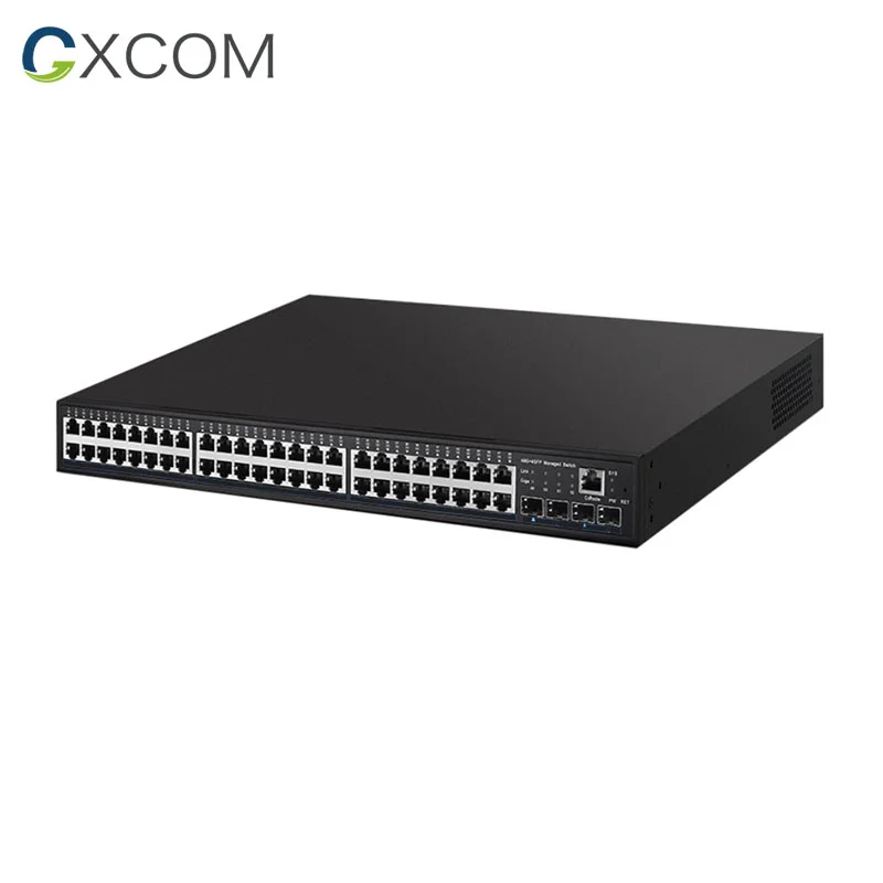 

48 port gigabit L2 L3 Pro managed 802.3af at bt PoE+++ 48V network Ethernet PoE switch for CCTV Camera