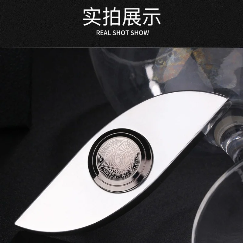 Metal Eye Spinning Top Fingertip Gyro Two Leaf  EDC Fidget Toy Anxiety and Autism Relief Spinner Office Desk Toy For Adult Gift