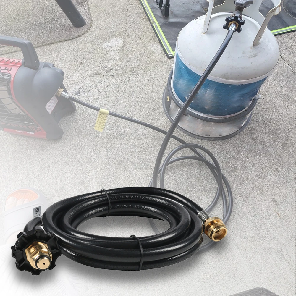 Manguera para tanque de propano, convertidor de 1lb a 5-20lb, rosca POL para parrilla de gas QCC1 Tipo 1, para calentador Buddy, parrilla de gas Q, estufa Coleman