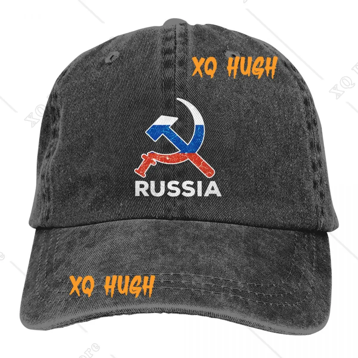 Hammer And Sickle With Russian Flag Men Baseball Caps Adjustable Casual Cotton Sun Hats Unisex Dad Hats