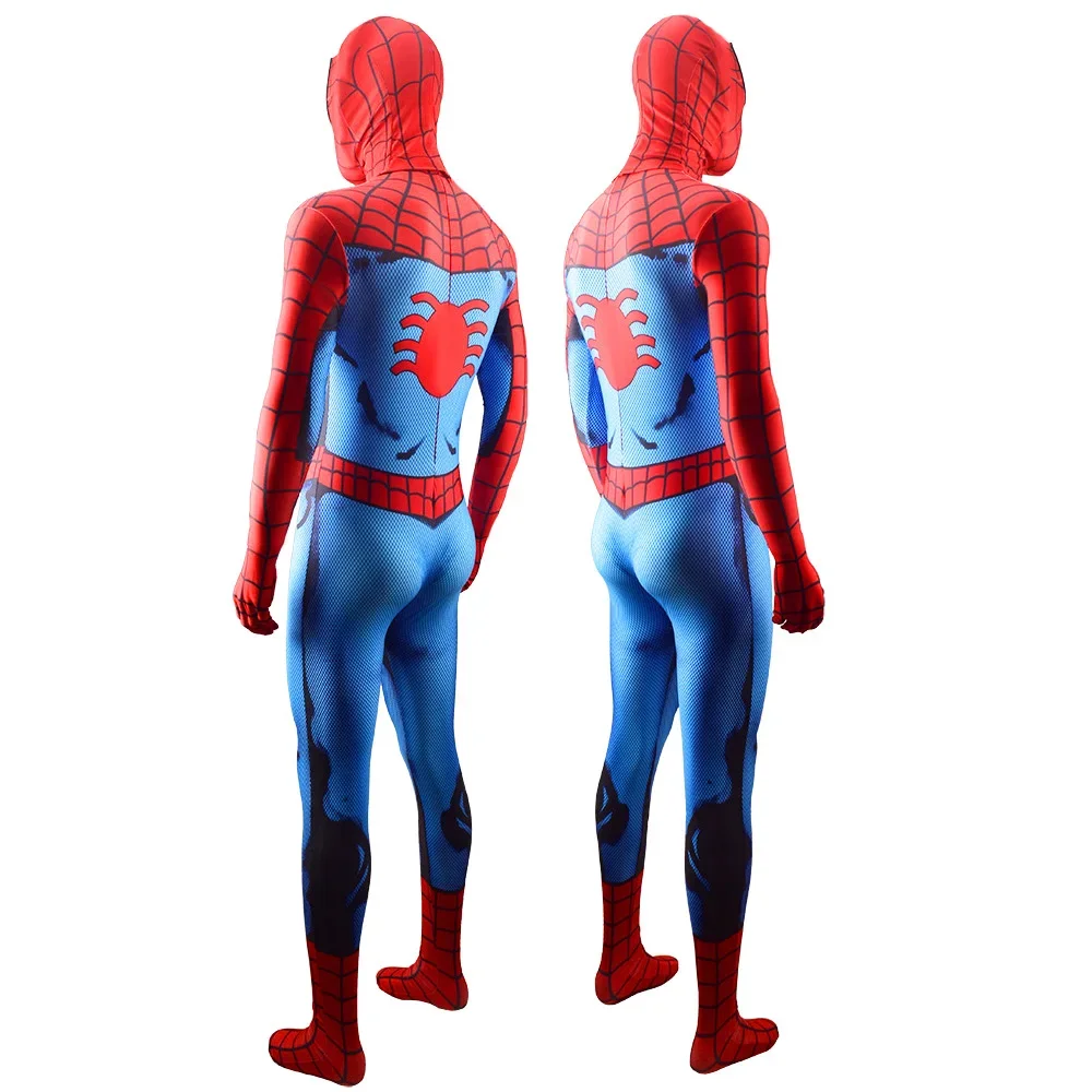 Klasyczny komiks Tomita kostium Spidermana Cosplay elastan kostium na Halloween komiks Tomita superbohater Zentai body dla dorosłych