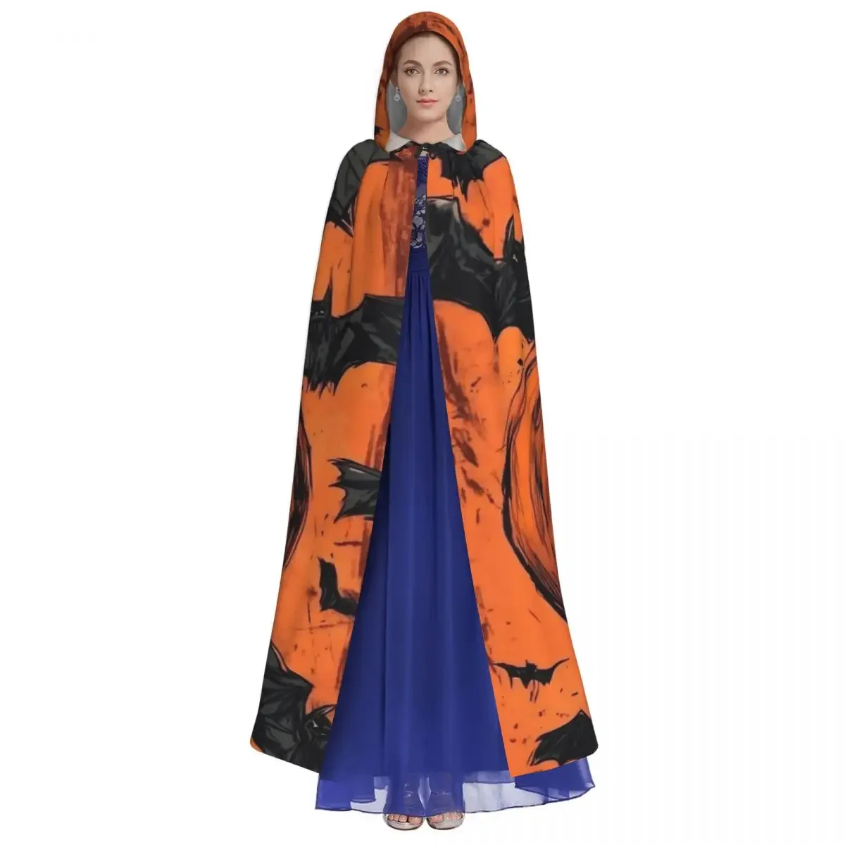 Customization Pumpkin Jack O Lantern Halloween Long Hooded Cloak For Aldult Cosplay Cape