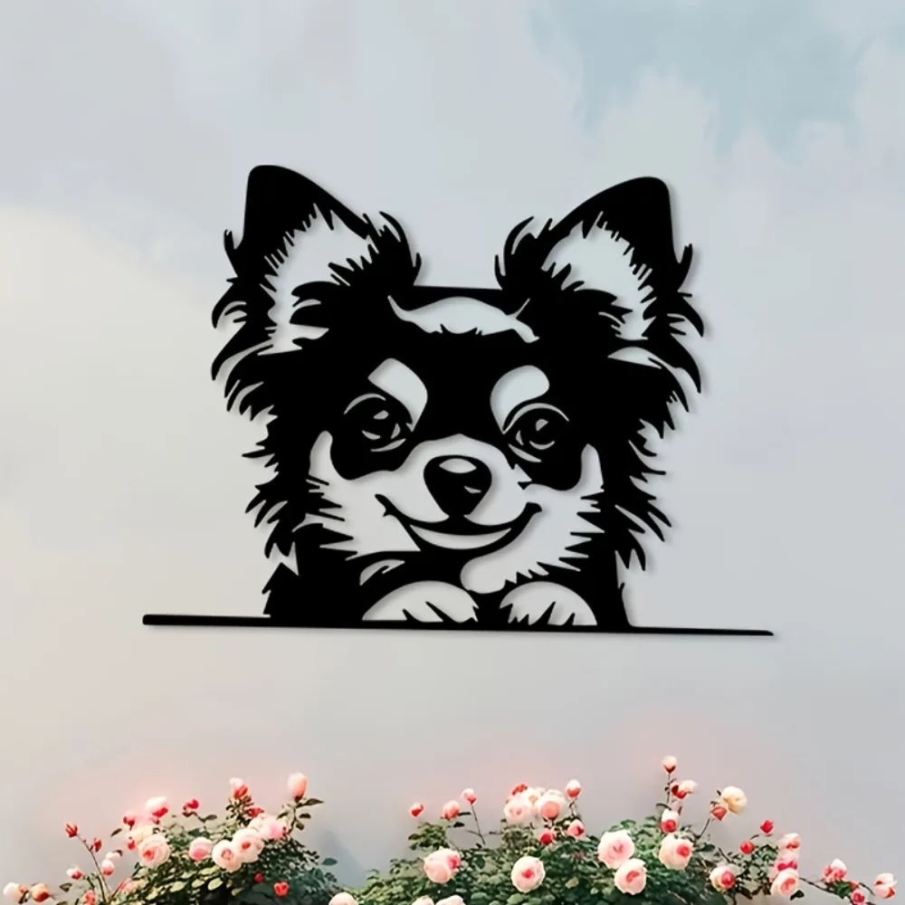 CIFBUY Iron Wall Art Metal Dog Sculpture Rustproof Hanging Plaque Retro Home Garden Decor Ornament