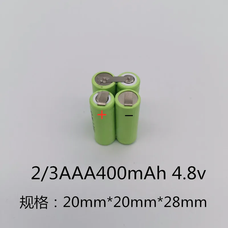 2/3AAA 400mAh 1.2v 3.6v 4.8V 6V NiMH piezas de la batería accesorios del aparato