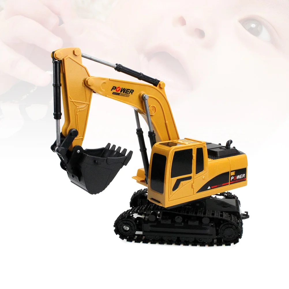 1:24 5 Channels Wireless Electric Excavator Construction Tractor Excavator Toy Transmitter (Plastic)