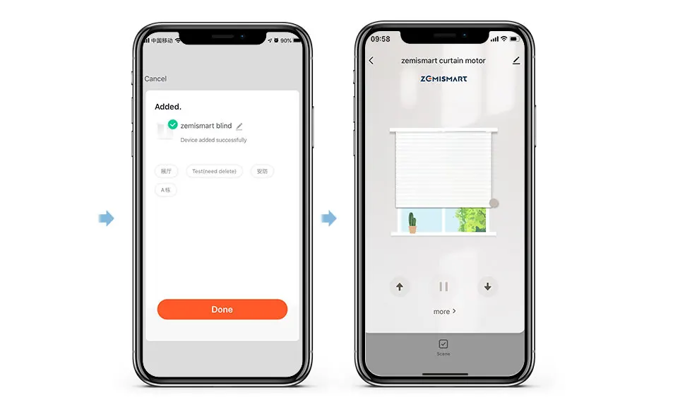 Zemismart WiFi-Elektro-Rollo-Motor, funktioniert mit Tuya-App für Wabenvorhang, Aluminium-Jalousien, römischer Schatten, Alexa, Google Home – Detail 11