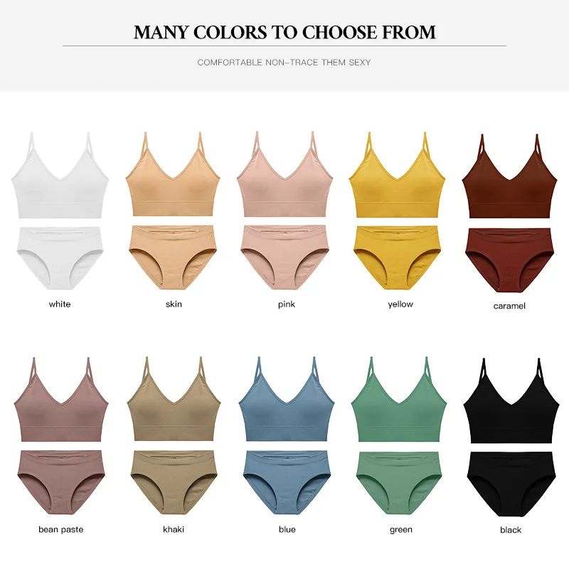 Reggiseni senza cuciture da donna, stile sottile, colore gelatina, reggiseno morbido per l'allattamento al seno, biancheria intima senza fili, Set di due pezzi di Lingerie confortevole