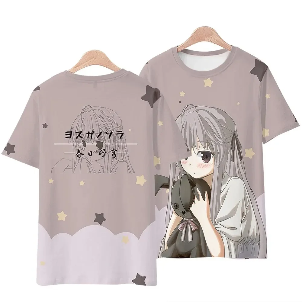 Camisetas con estampado 3D de juego de Anime, ropa de calle Yosuga No Sora, camiseta de manga corta de gran tamaño a la moda para hombres y mujeres, camisetas para niños, camisetas, ropa