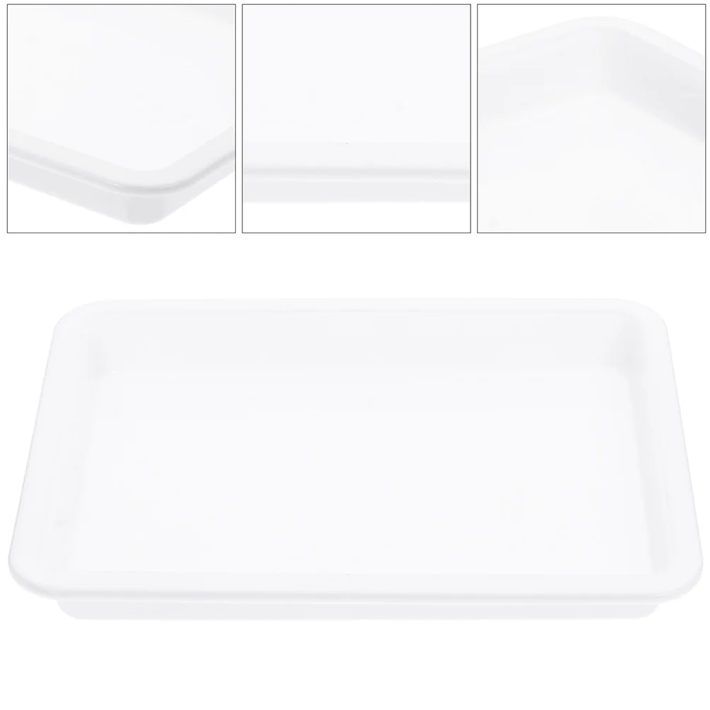 

4 Pcs Food Grade Plastic Tray Multi-functional Large Organizer Art Clear Trays Sensory Table for