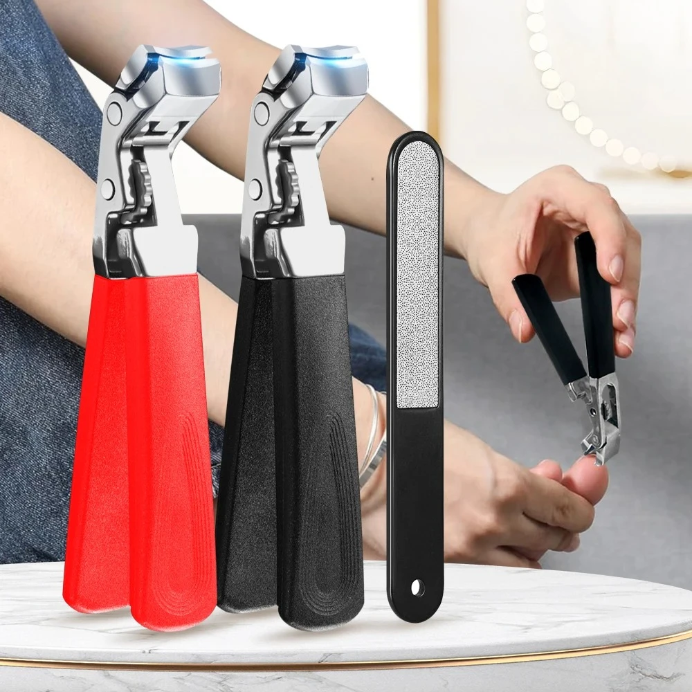 

2 шт./компл. машинка для стрижки ногтей с угловой головкой и пилочкой для ногтей, клей для толстых ногтей, машинка для стрижки ногтей на ногах с ловушкой, маникюрные инструменты