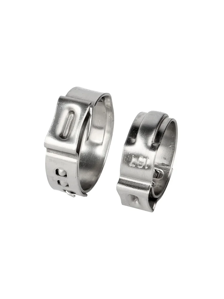 5,3mm-21mm 304 Edelstahl-Klemmringe, einohrige, stufenlose Rohrklemmen für PEX-Rohrverbindungen – Detail 2