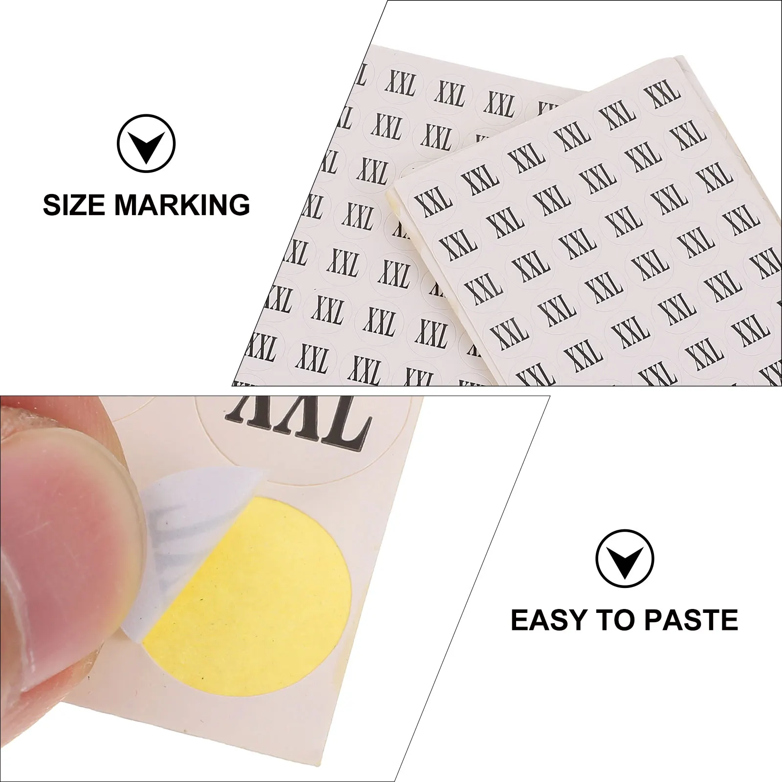 

Clothing Round Label Self-Adhesive Clothes For Retail Store Wholesale Market T-Shirt Size Stickers Round Label Sticker