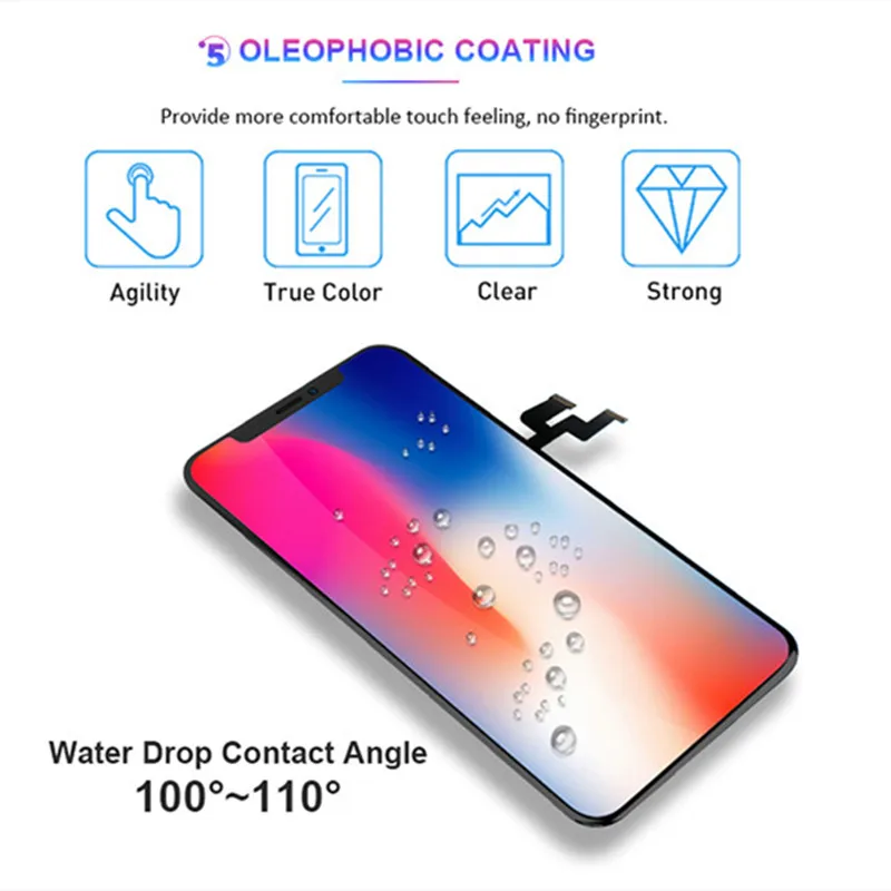 شاشة OLED شاشة LCD تعمل باللمس مجموعة محول رقمي لهاتف iPhone ، إصلاح بدون بكسل ميت ، لهاتف iPhone X ، XR ، XS Max ، 11 ، 12 Pro Max