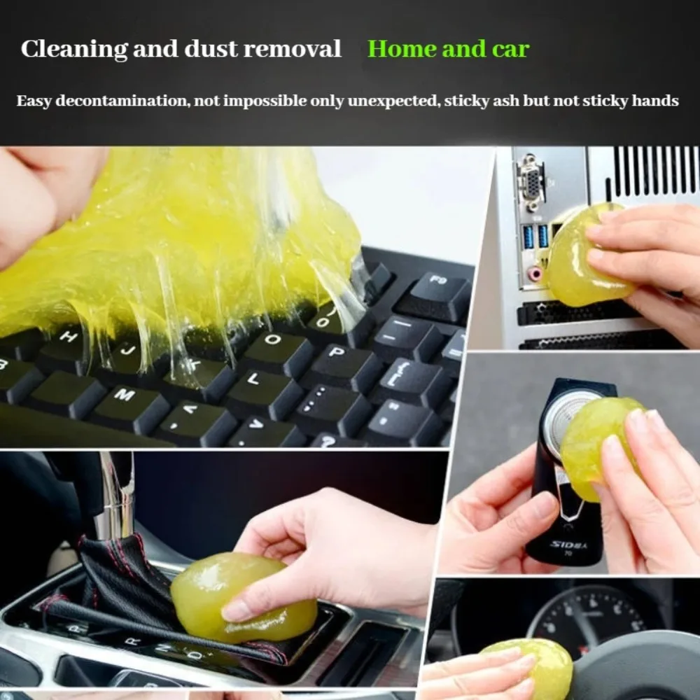 Car Cleaning Gel 70g Slime Magic Mud Yellow Reusable Dust Dirt Cleaner Tool for Air Vent Dashboard Keyboard Gap for LEXUS IS RX