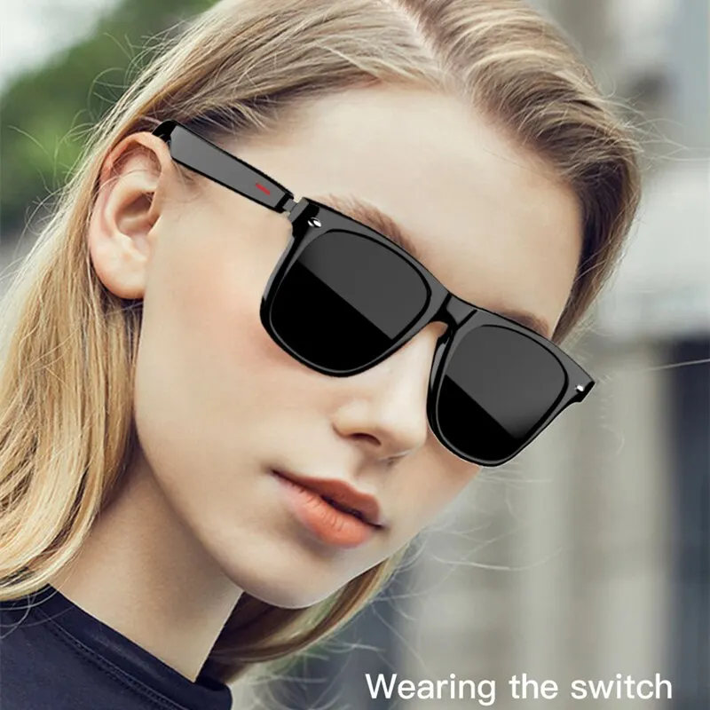 Gafas inteligentes de lujo para hombre y mujer, lentes de sol con Bluetooth, Auriculares deportivos para música y llamadas