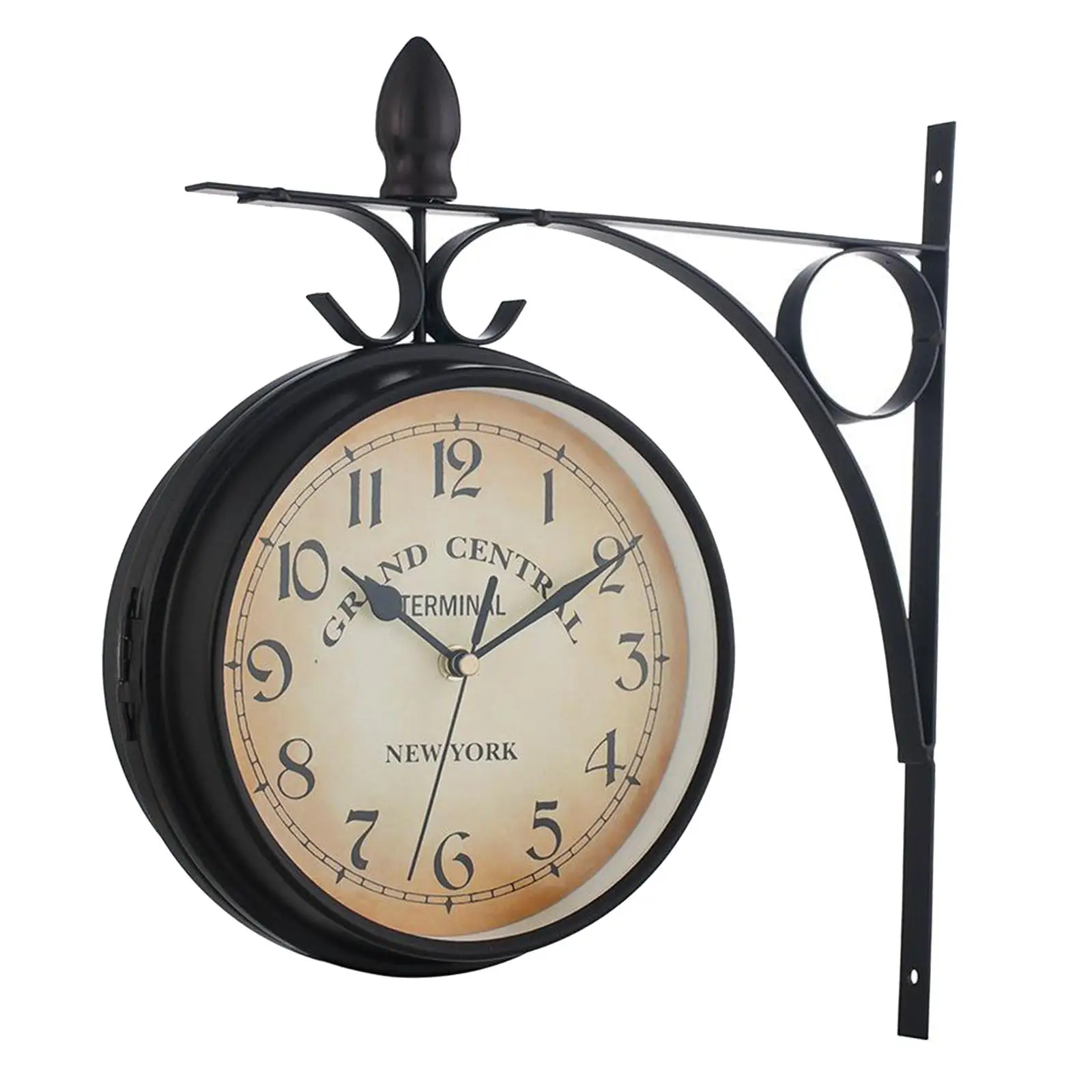 Outdoor Vintage Doppelseitige Wanduhr Retro Industrielle Wanduhr Für Garten