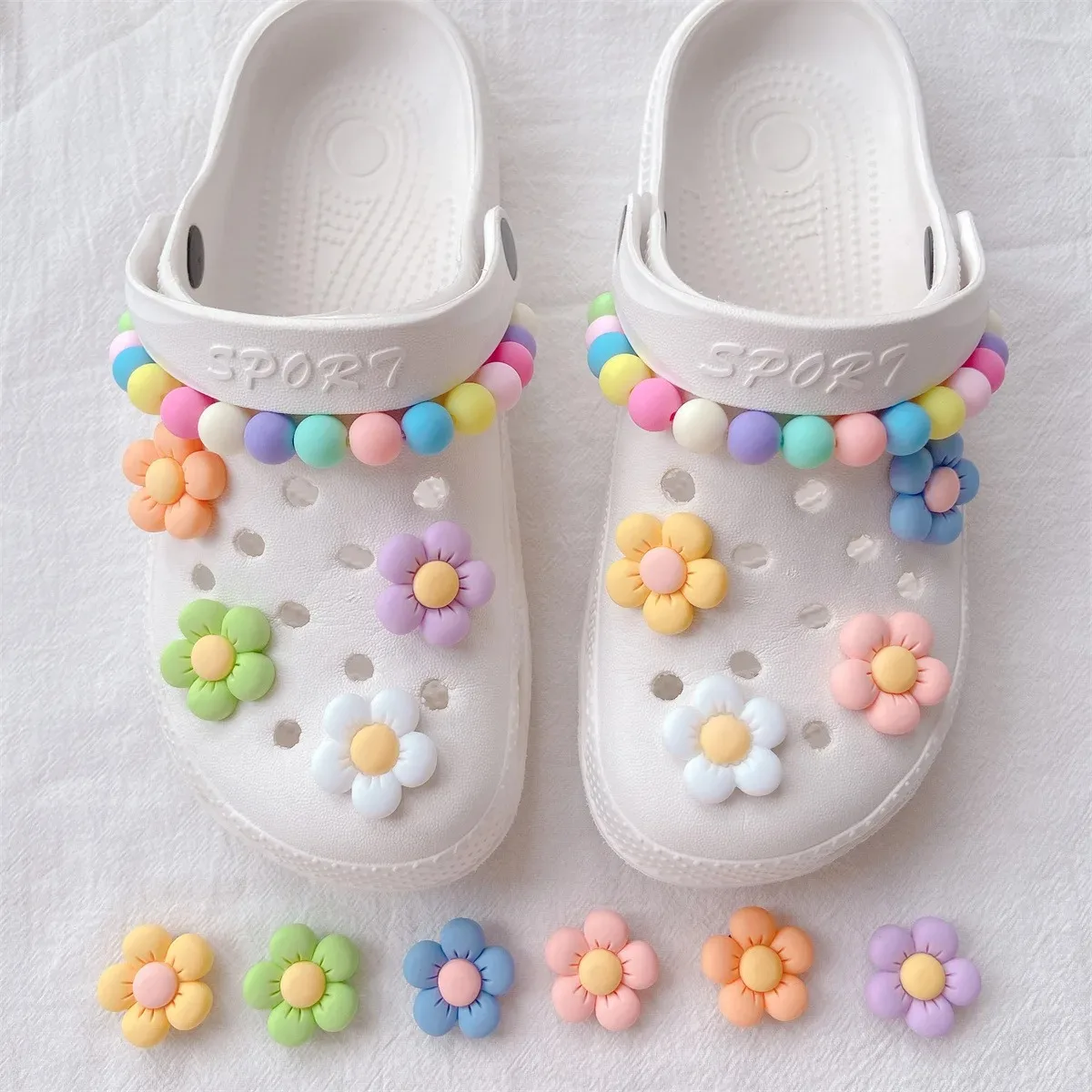 DIY Shoe Charms Colorful Flowers Series Shoe Decoration Premium Quality Popular Charms Accessories Sandals Buckle Decorations