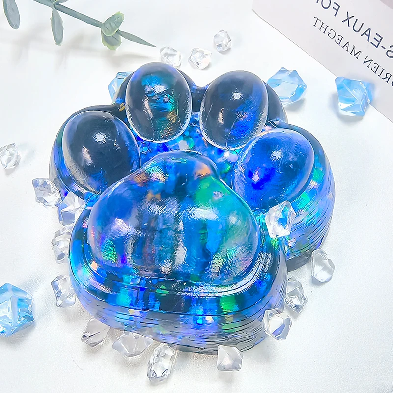 Espremer brinquedos de pata de gato bonito macio abreact alívio relaxar brinquedos pegajoso descompressão beliscar pata de gato alívio do estresse brinquedo mole presente