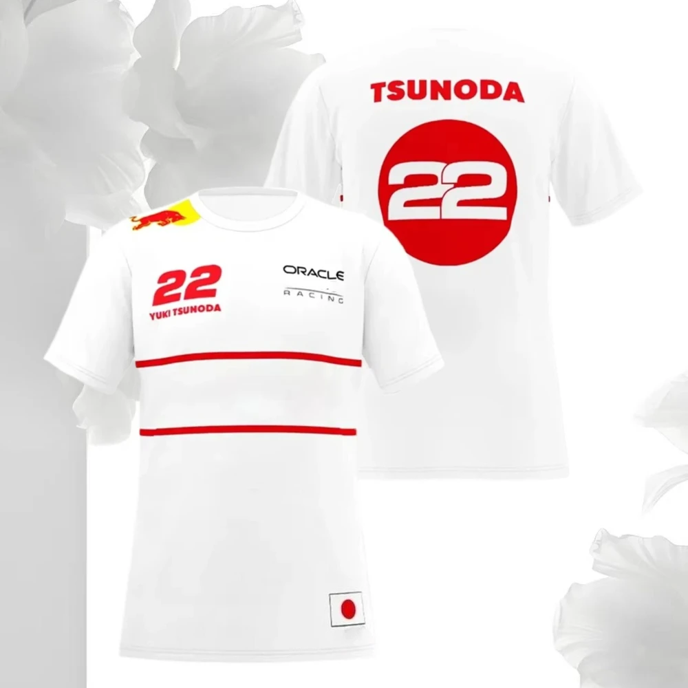 

2025 New F1 Racing Extreme Outdoor Sports Japanese Verstappen3D Printed Shirt with Red Animal Cow Short Sleeves