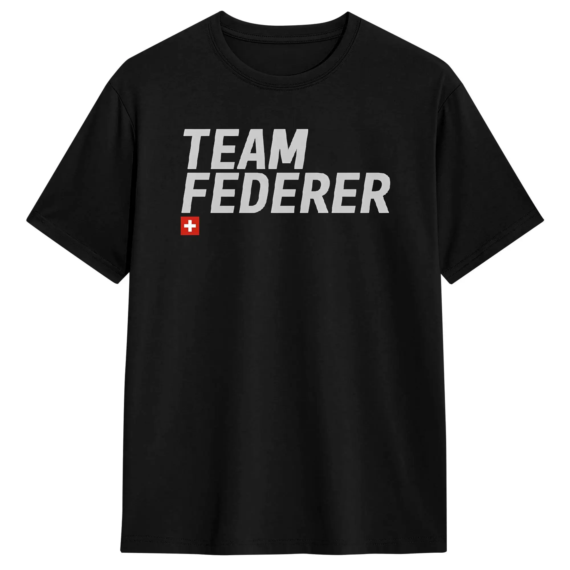 Team Roger Federer Logo T Shirt Summer  Hip Hop T-Shirts Cotton Round Neck Plus Size Tees Short-Sleeved Streetwear Tshirt