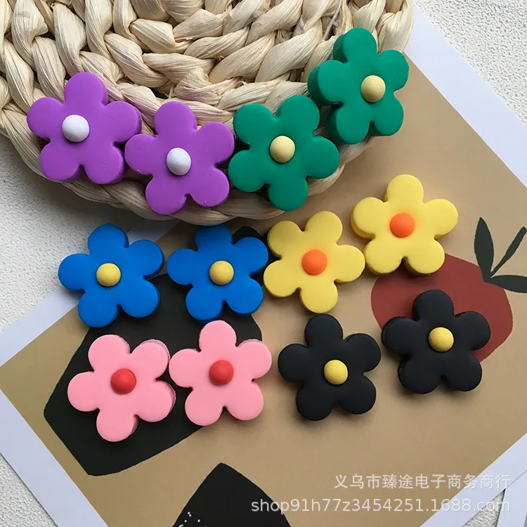 5pcs soft clay clay ins hot flower petals sunflower Flatback Resin Cabochons Scrapbooking DIY Jewelry Craft Accessories