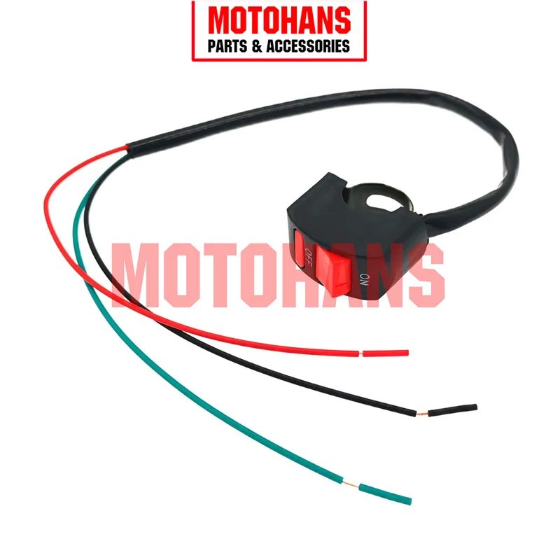 

MOTORCYCLE RIGHT HANDLE BAR FLAMEOUT SWITCH HANDLE SWITCH ON OFF BUTTON FOR MOTO MOTOR ATV BIKE DC12V/10A BLACK