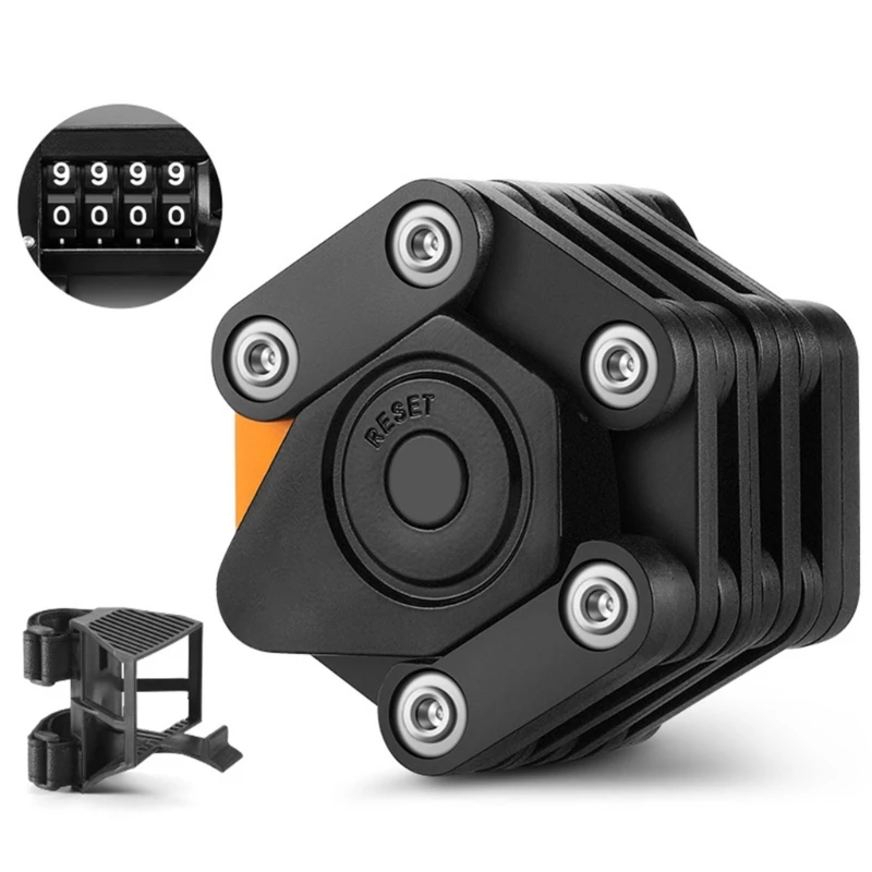 

Smarted Folding Bicycles Lock With Chain Rustproof Alloys Cores For Mountain Bike And Outdoor Equipment 24BD