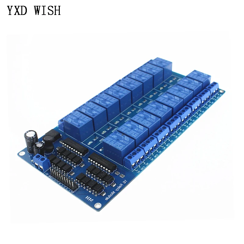 5V 12V 16 Channel Relay Module With Optocoupler Relay Output 16 Way Relay Module For Arduino DC5V DC 12V Relays