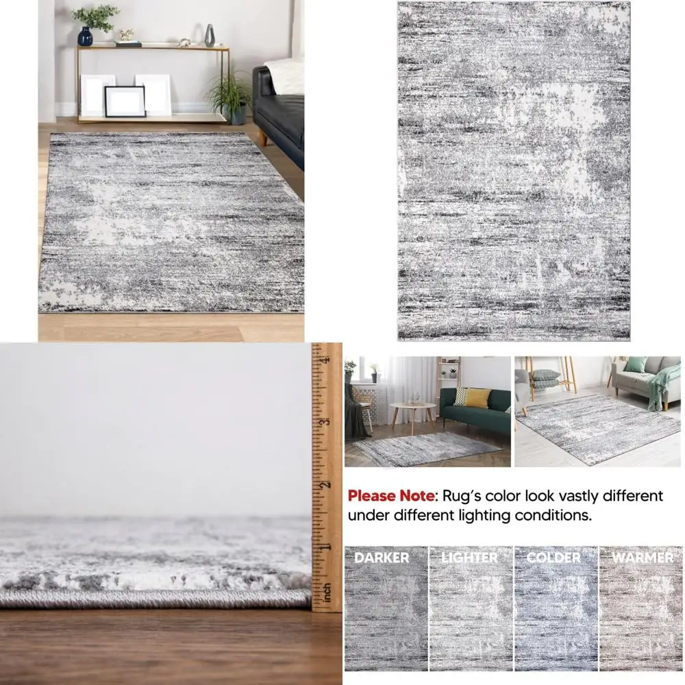

Keen Home Design Area Rugs - 4x6 Non-Shedding, Abstract Rugs for Kitchen, Living Room, Bedroom, Dining Room, Entryway - Size: 4'