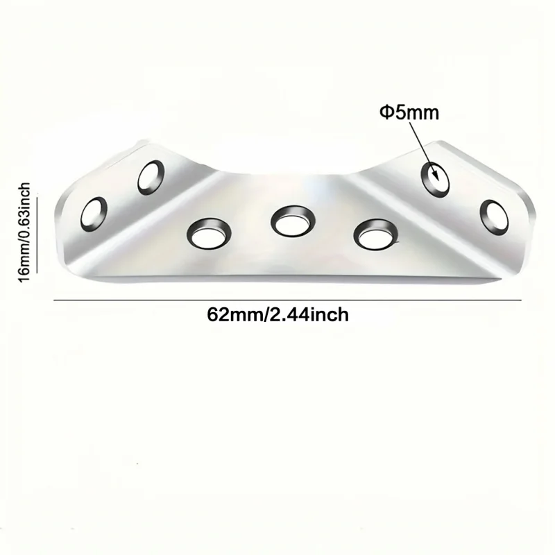 10/20/40/50pcs Thickened 90 Degrees Right Angle Stainless Steel Fixed Bracket Furniture Connectors - Home Improvement