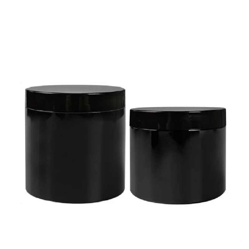 

14PCS Cosmetic Container Black Dia.89 Plastic PET Pots Packaging Empty Refillable Bottle Skincare Cream Jars 250mlG 400ml 500ml