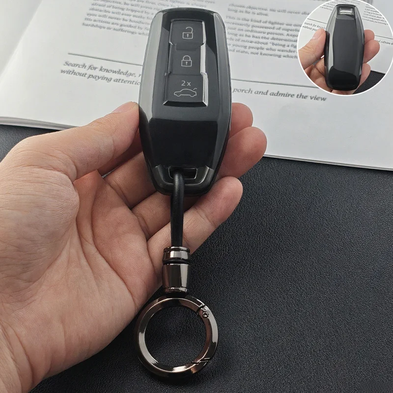 Für Audi A3 A5L Q6 A6L A6 A7 Q7 Q3 Q5 Neue 2025 Auto Schlüssel Fall Abdeckung Nano TPU 2025 Transparent Schwarz Schlüssel Fob Schlüsselbund Zubehör
